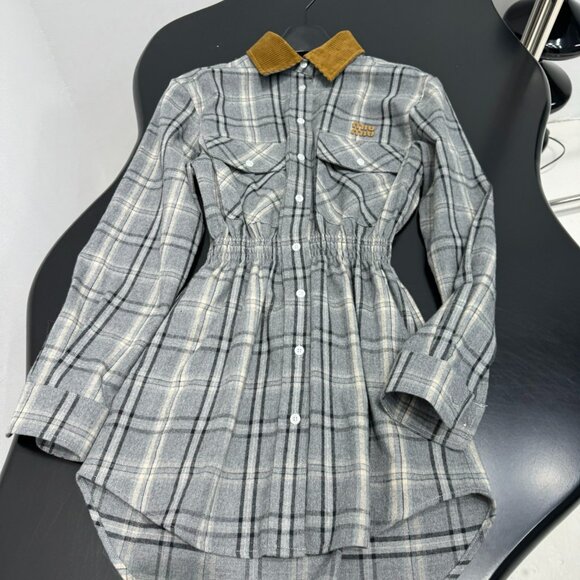 Miu Miu new flannel plaid dress - Picture 4 of 9